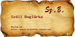 Széll Boglárka névjegykártya