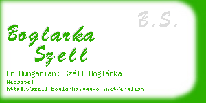 boglarka szell business card