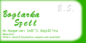 boglarka szell business card